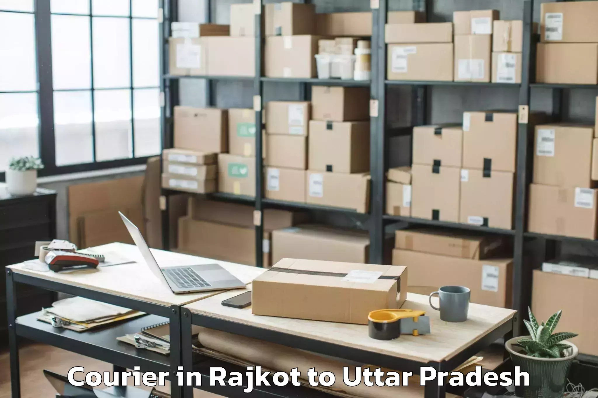 Professional Rajkot to Jalaun Courier